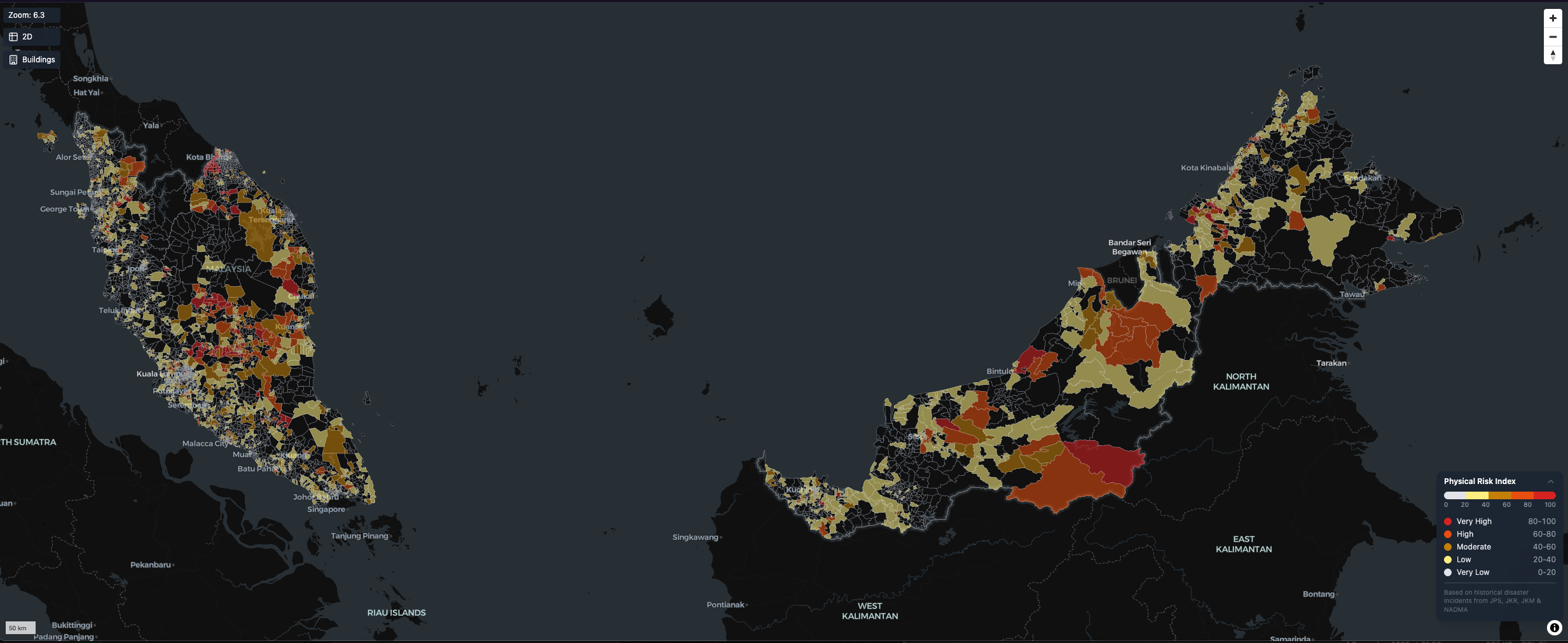 Malaysia Climate Risk Map