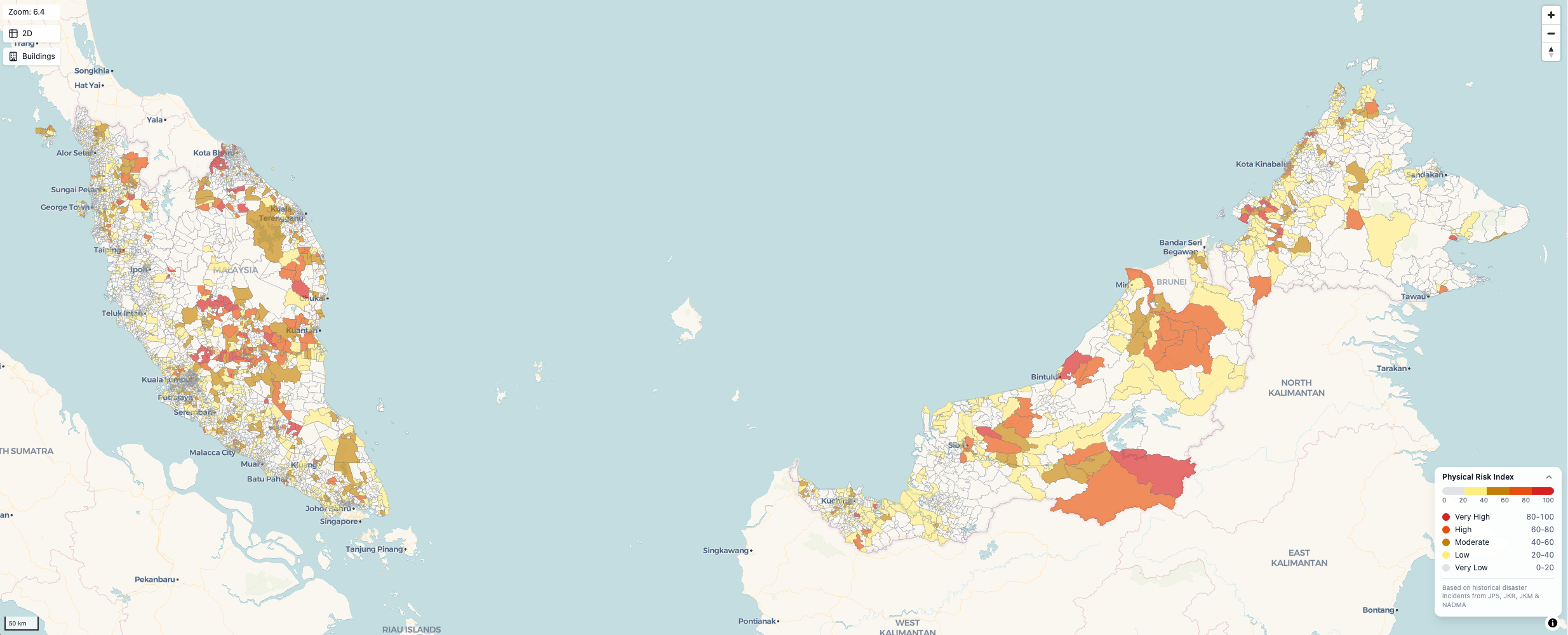 Malaysia Climate Risk Map